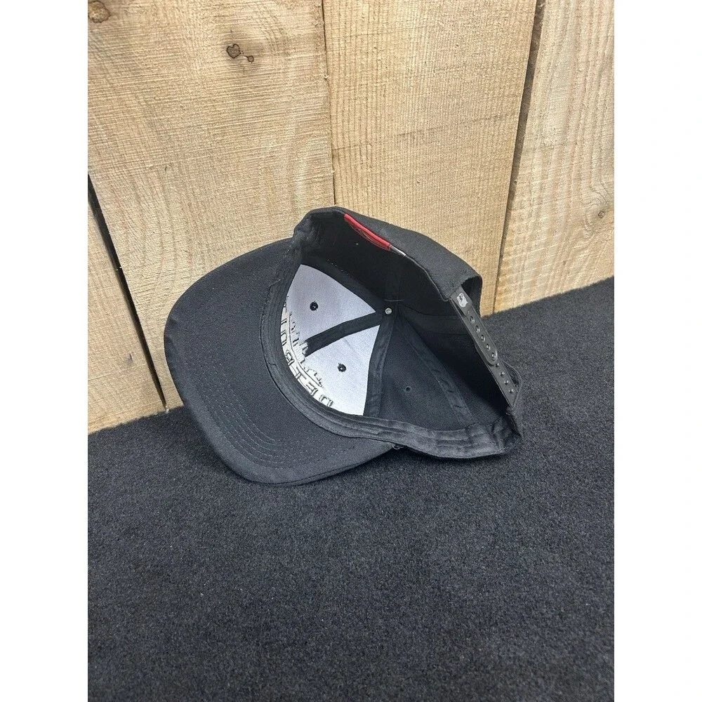 Detroit The Motor City Pit Bull Snap Back Hat/Cap Black Embroidered Nice Clean